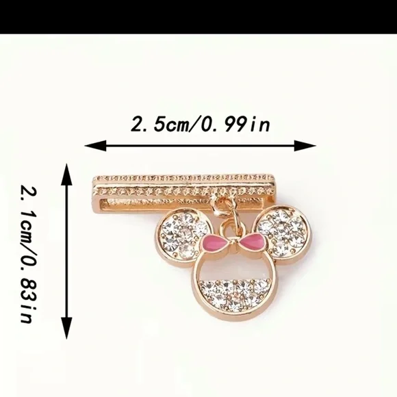 NEW IN PACKAGE! Disney Apple Watch Charm Minnie Mouse Gold & PINK - Picture 3 of 3